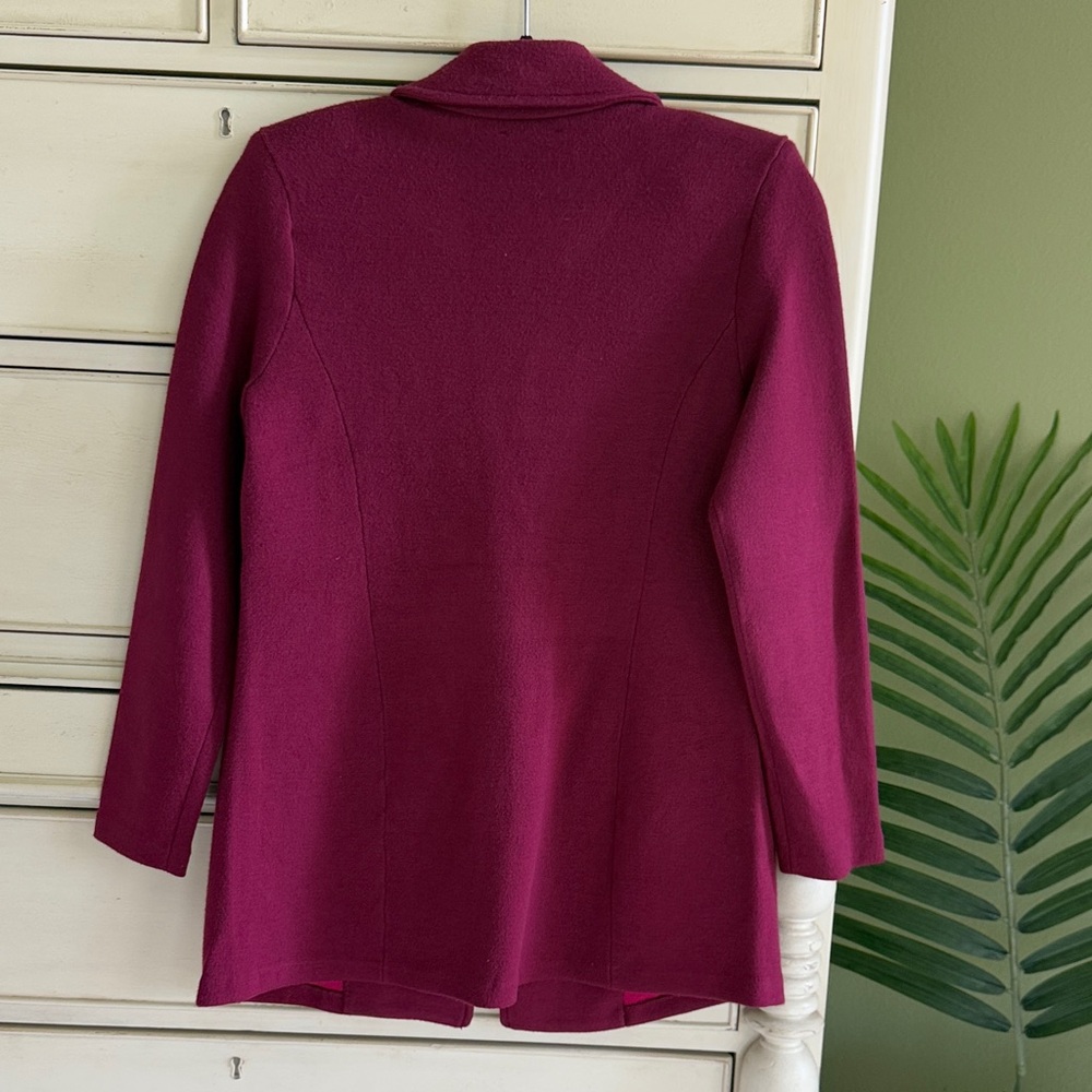 Chicos  Double-Breasted Burgundy Blazer size S - Picture 2 of 8